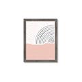 Picture of Mid Century Abstract Pink _GroupedProduct_Rectangle_Portrait_Framed_Matted_