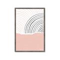 Picture of Mid Century Abstract Pink _GroupedProduct_Rectangle_Portrait_Framed_Matted_