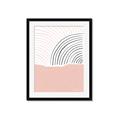 Picture of Mid Century Abstract Pink _GroupedProduct_Rectangle_Portrait_Framed_Matted_