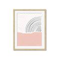 Picture of Mid Century Abstract Pink _GroupedProduct_Rectangle_Portrait_Framed_Matted_