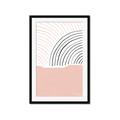 Picture of Mid Century Abstract Pink _GroupedProduct_Rectangle_Portrait_Framed_Matted_