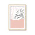 Picture of Mid Century Abstract Pink _GroupedProduct_Rectangle_Portrait_Framed_Matted_