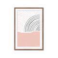 Picture of Mid Century Abstract Pink _GroupedProduct_Rectangle_Portrait_Framed_Matted_