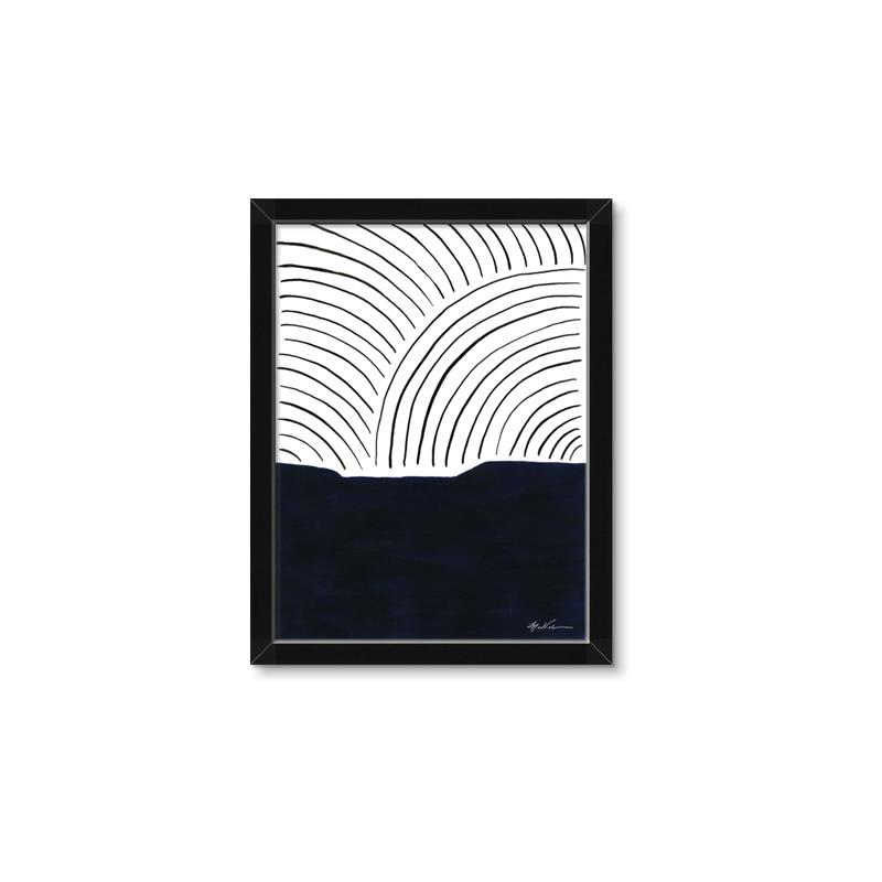 Picture of Mid Century Abstract Blue  _GroupedProduct_Rectangle_Portrait_Framed_Matted_