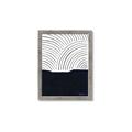 Picture of Mid Century Abstract Blue  _GroupedProduct_Rectangle_Portrait_Framed_Matted_
