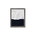 Picture of Mid Century Abstract Blue  _GroupedProduct_Rectangle_Portrait_Framed_Matted_