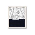 Picture of Mid Century Abstract Blue  _GroupedProduct_Rectangle_Portrait_Framed_Matted_