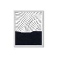 Picture of Mid Century Abstract Blue  _GroupedProduct_Rectangle_Portrait_Framed_Matted_