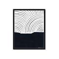 Picture of Mid Century Abstract Blue  _GroupedProduct_Rectangle_Portrait_Framed_Matted_