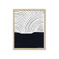 Picture of Mid Century Abstract Blue  _GroupedProduct_Rectangle_Portrait_Framed_Matted_