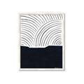 Picture of Mid Century Abstract Blue  _GroupedProduct_Rectangle_Portrait_Framed_Matted_