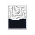 Picture of Mid Century Abstract Blue  _GroupedProduct_Rectangle_Portrait_Framed_Matted_
