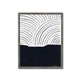 Picture of Mid Century Abstract Blue  _GroupedProduct_Rectangle_Portrait_Framed_Matted_