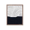 Picture of Mid Century Abstract Blue  _GroupedProduct_Rectangle_Portrait_Framed_Matted_