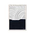 Picture of Mid Century Abstract Blue  _GroupedProduct_Rectangle_Portrait_Framed_Matted_