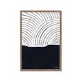 Picture of Mid Century Abstract Blue  _GroupedProduct_Rectangle_Portrait_Framed_Matted_