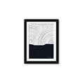 Picture of Mid Century Abstract Blue  _GroupedProduct_Rectangle_Portrait_Framed_Matted_