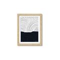 Picture of Mid Century Abstract Blue  _GroupedProduct_Rectangle_Portrait_Framed_Matted_