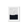 Picture of Mid Century Abstract Blue  _GroupedProduct_Rectangle_Portrait_Framed_Matted_