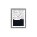 Picture of Mid Century Abstract Blue  _GroupedProduct_Rectangle_Portrait_Framed_Matted_