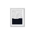 Picture of Mid Century Abstract Blue  _GroupedProduct_Rectangle_Portrait_Framed_Matted_