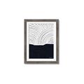 Picture of Mid Century Abstract Blue  _GroupedProduct_Rectangle_Portrait_Framed_Matted_