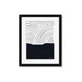 Picture of Mid Century Abstract Blue  _GroupedProduct_Rectangle_Portrait_Framed_Matted_