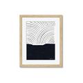 Picture of Mid Century Abstract Blue  _GroupedProduct_Rectangle_Portrait_Framed_Matted_