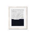 Picture of Mid Century Abstract Blue  _GroupedProduct_Rectangle_Portrait_Framed_Matted_