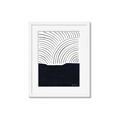 Picture of Mid Century Abstract Blue  _GroupedProduct_Rectangle_Portrait_Framed_Matted_