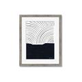 Picture of Mid Century Abstract Blue  _GroupedProduct_Rectangle_Portrait_Framed_Matted_