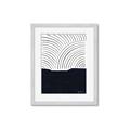 Picture of Mid Century Abstract Blue  _GroupedProduct_Rectangle_Portrait_Framed_Matted_