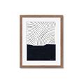 Picture of Mid Century Abstract Blue  _GroupedProduct_Rectangle_Portrait_Framed_Matted_