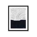 Picture of Mid Century Abstract Blue  _GroupedProduct_Rectangle_Portrait_Framed_Matted_