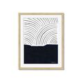 Picture of Mid Century Abstract Blue  _GroupedProduct_Rectangle_Portrait_Framed_Matted_