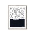 Picture of Mid Century Abstract Blue  _GroupedProduct_Rectangle_Portrait_Framed_Matted_