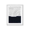 Picture of Mid Century Abstract Blue  _GroupedProduct_Rectangle_Portrait_Framed_Matted_