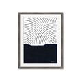 Picture of Mid Century Abstract Blue  _GroupedProduct_Rectangle_Portrait_Framed_Matted_