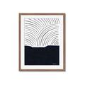 Picture of Mid Century Abstract Blue  _GroupedProduct_Rectangle_Portrait_Framed_Matted_