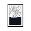 Picture of Mid Century Abstract Blue  _GroupedProduct_Rectangle_Portrait_Framed_Matted_