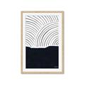 Picture of Mid Century Abstract Blue  _GroupedProduct_Rectangle_Portrait_Framed_Matted_