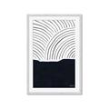 Picture of Mid Century Abstract Blue  _GroupedProduct_Rectangle_Portrait_Framed_Matted_