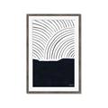 Picture of Mid Century Abstract Blue  _GroupedProduct_Rectangle_Portrait_Framed_Matted_