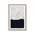 Picture of Mid Century Abstract Blue  _GroupedProduct_Rectangle_Portrait_Framed_Matted_