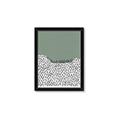 Picture of Mid Century Abstract Green  _GroupedProduct_Rectangle_Portrait_Framed_Matted_