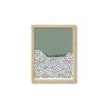 Picture of Mid Century Abstract Green  _GroupedProduct_Rectangle_Portrait_Framed_Matted_