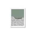 Picture of Mid Century Abstract Green  _GroupedProduct_Rectangle_Portrait_Framed_Matted_