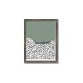 Picture of Mid Century Abstract Green  _GroupedProduct_Rectangle_Portrait_Framed_Matted_