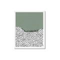 Picture of Mid Century Abstract Green  _GroupedProduct_Rectangle_Portrait_Framed_Matted_