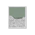Picture of Mid Century Abstract Green  _GroupedProduct_Rectangle_Portrait_Framed_Matted_